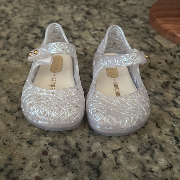 Baby Girls 5 Mini Melissa + Campana Zig Zag VI Clear Campana Mary Jane-adorable! - Picture 3 of 10